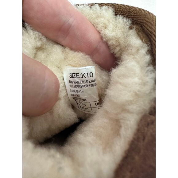 Emu Bush Ranger Lo Toddler K10 Shearling Brown Boots Zig Zag Design - Picture 9 of 10